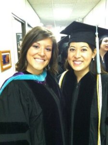 Commencement with fellow classmate, Dr. Brooke Messer