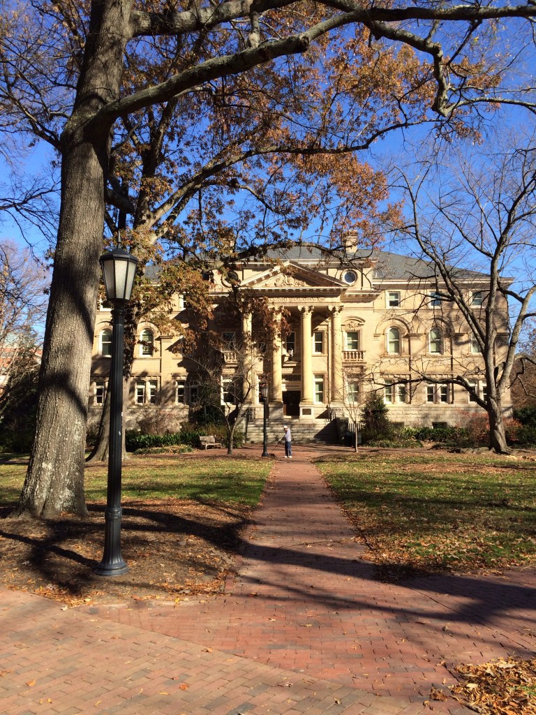 "Exploring University of North Carolina at Chapel Hill's campus while on rotations."