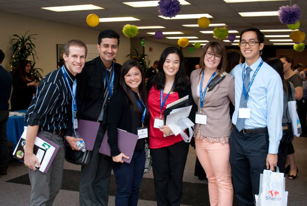 "Here’s a group of us trying to get all the freebies that we can from the Western Regional Conference! "