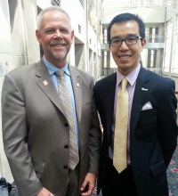 Lawrence and Dr. Munson, AOA President, at Optometry's Meeting 2014