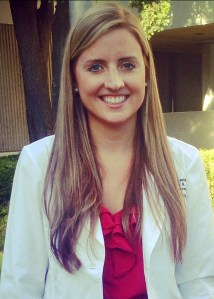 Briana Livingston at her SCCO White Coat Ceremony