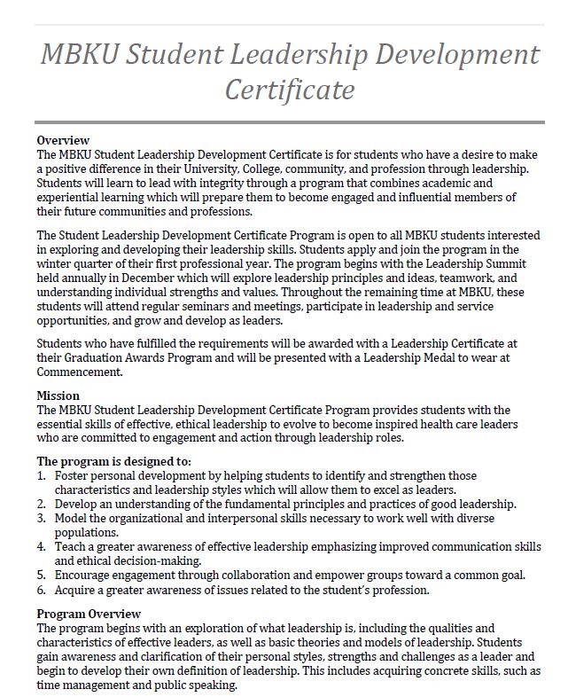 Student Leadership 1