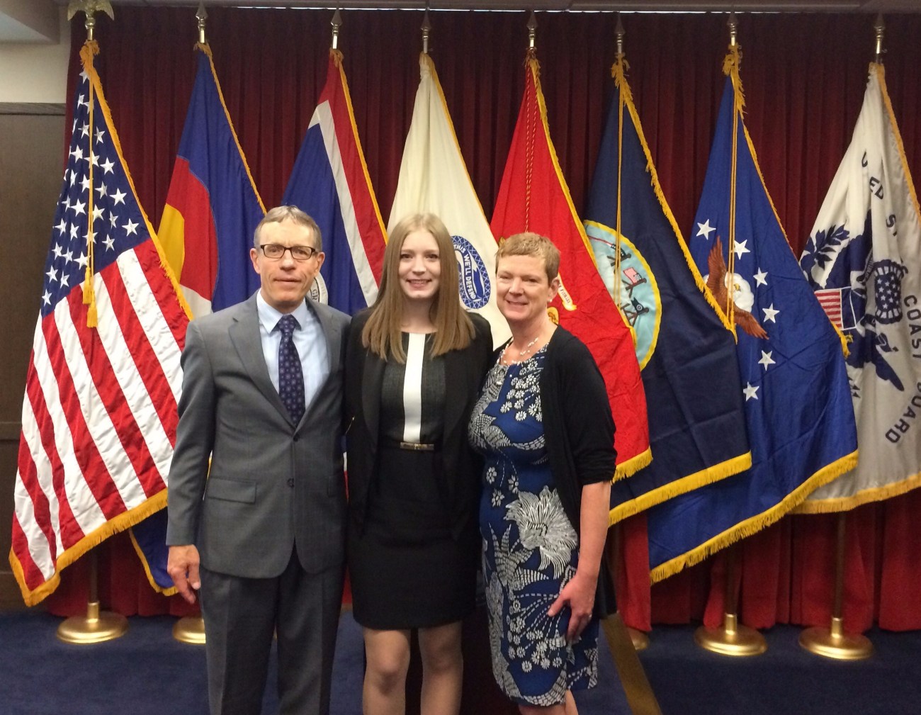 Wwith my proud parents at my commissioning ceremony